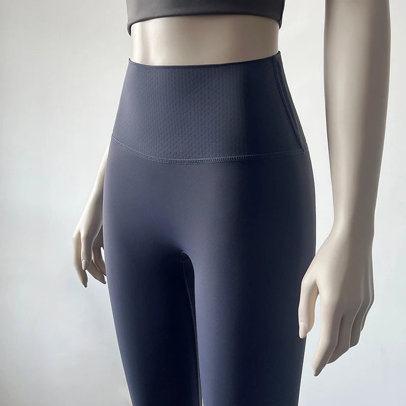 Nude Fabric High Waist Yoga Leggings Sexy Glamorous Butt Leggings Yoga Pants Gym Leggings