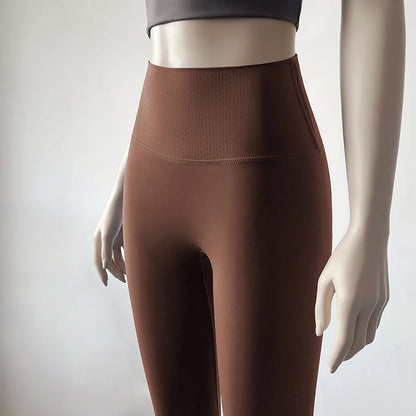 Nude Fabric High Waist Yoga Leggings Sexy Glamorous Butt Leggings Yoga Pants Gym Leggings