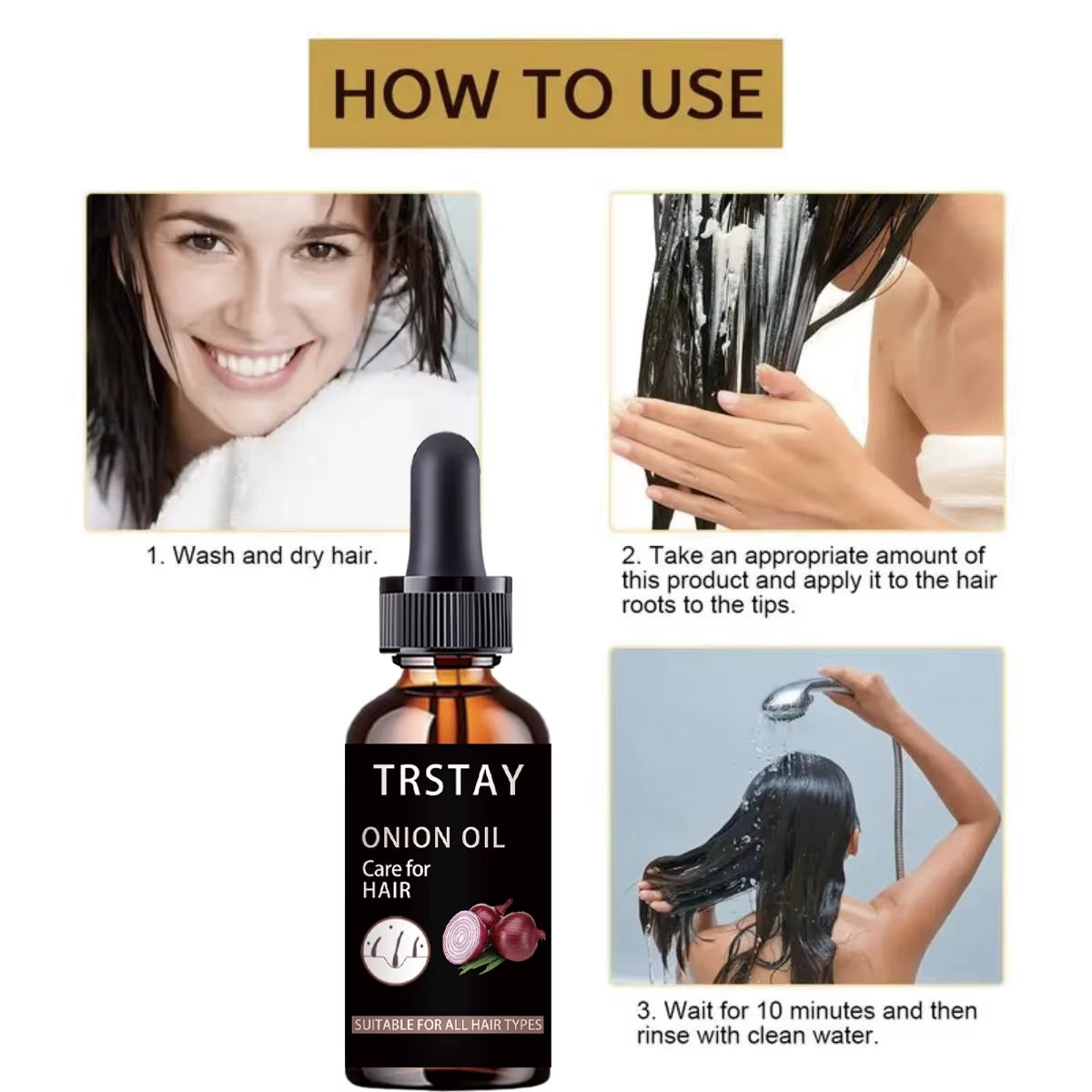 Onion Oil for Hair Growth Alopecia Hair Treatment for Women Treatment Fast Growing Hair Spray Essential Oil Protect