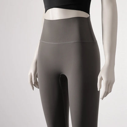 Nude Fabric High Waist Yoga Leggings Sexy Glamorous Butt Leggings Yoga Pants Gym Leggings